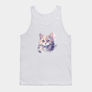 Cute kitten in watercolor Tank Top